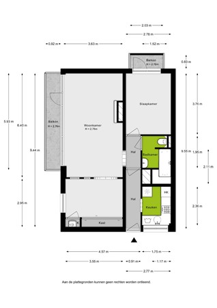 Floorplan - Krabbendijkestraat 438, 3086 LZ Rotterdam